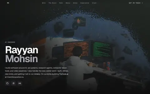 rayyanmohsin.dev homepage