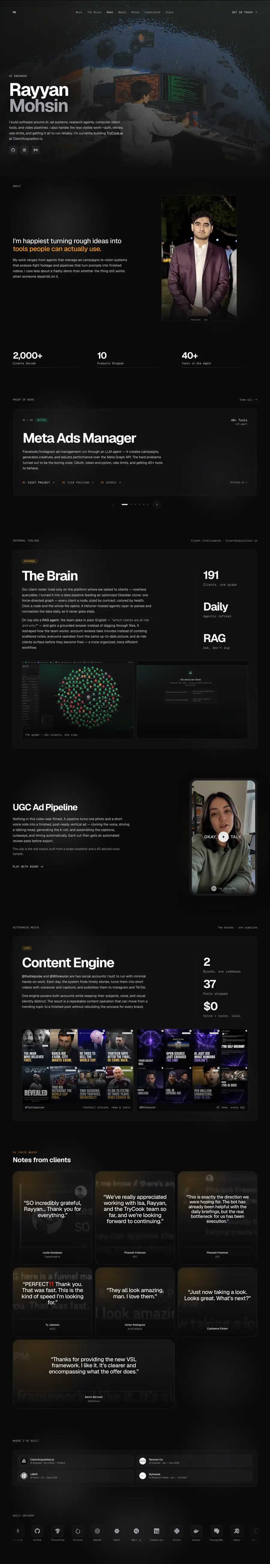 The full rayyanmohsin.dev homepage